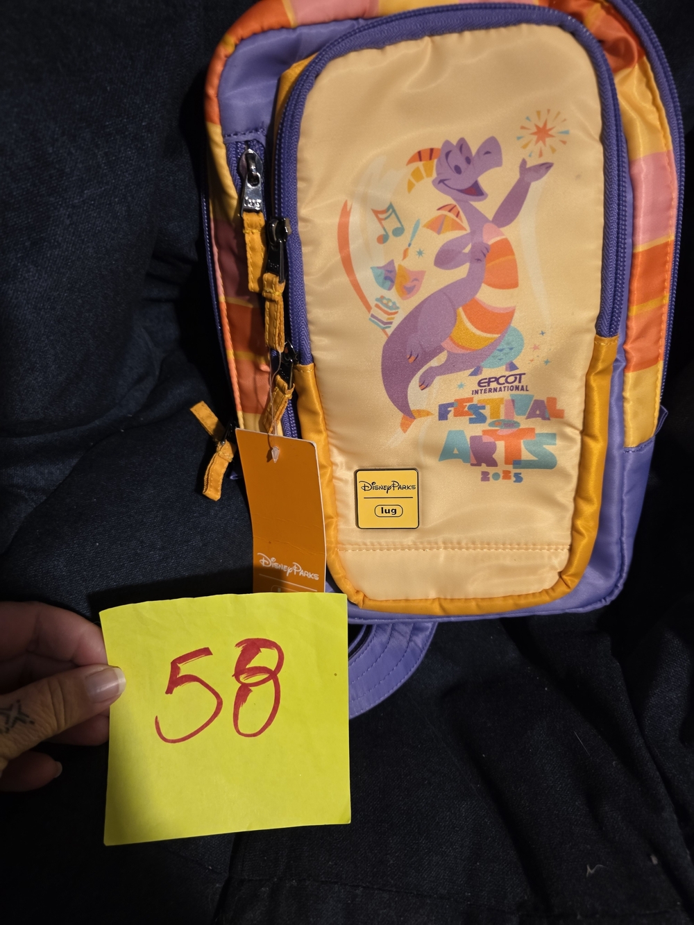 Disney Sling Bag Lug Tailback Epcot Festival of the Arts 2025 Figment